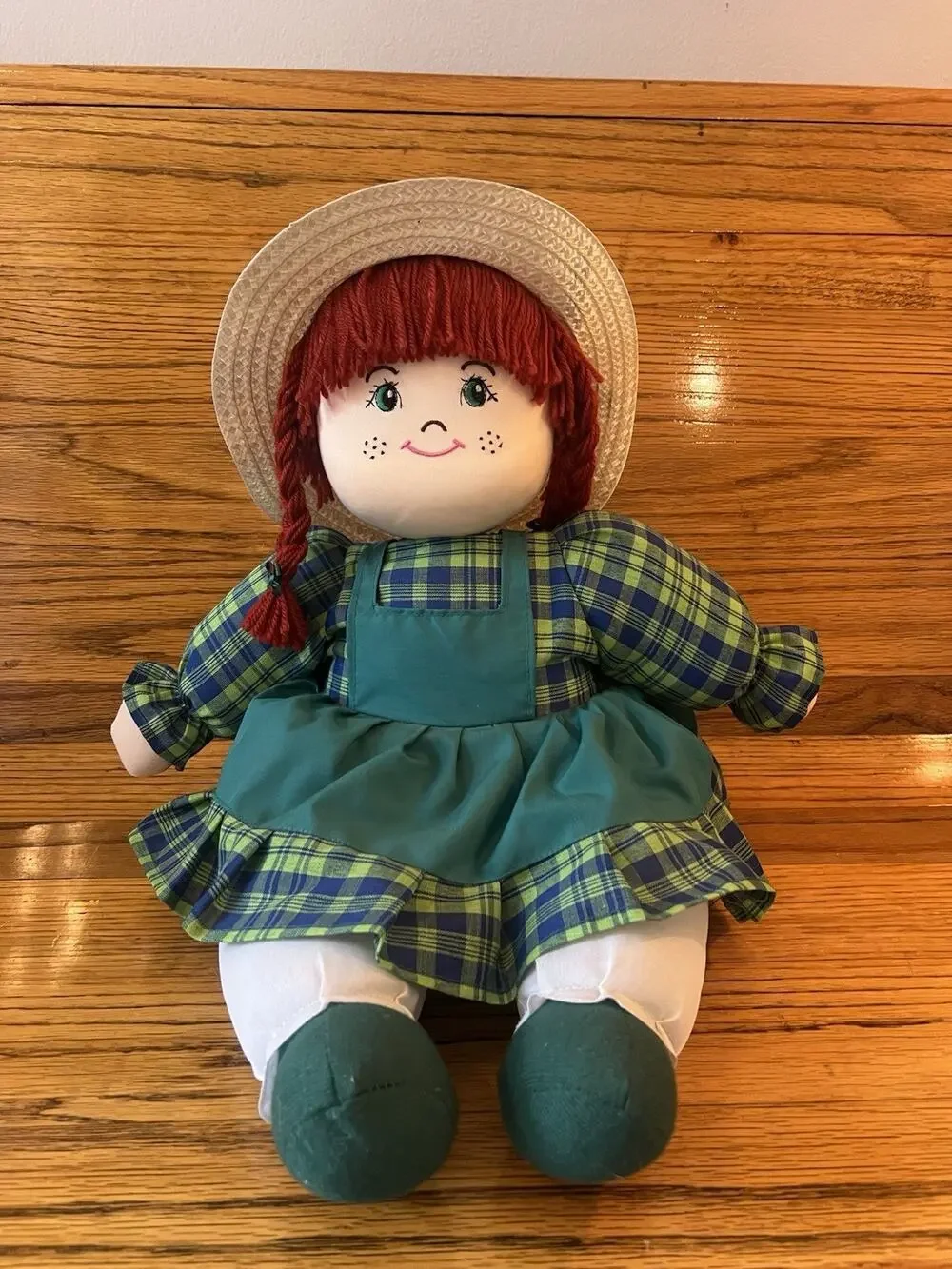 Anne of Green Gables Prince Edward Island Cloth Doll Red Hair Straw Hat Tag